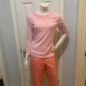 Orvis Women’s Fancy Trim Pink Top. Cute!